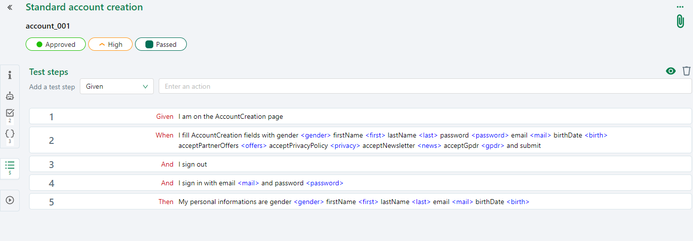 parameters and datasets