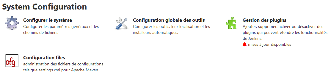 Configuration système