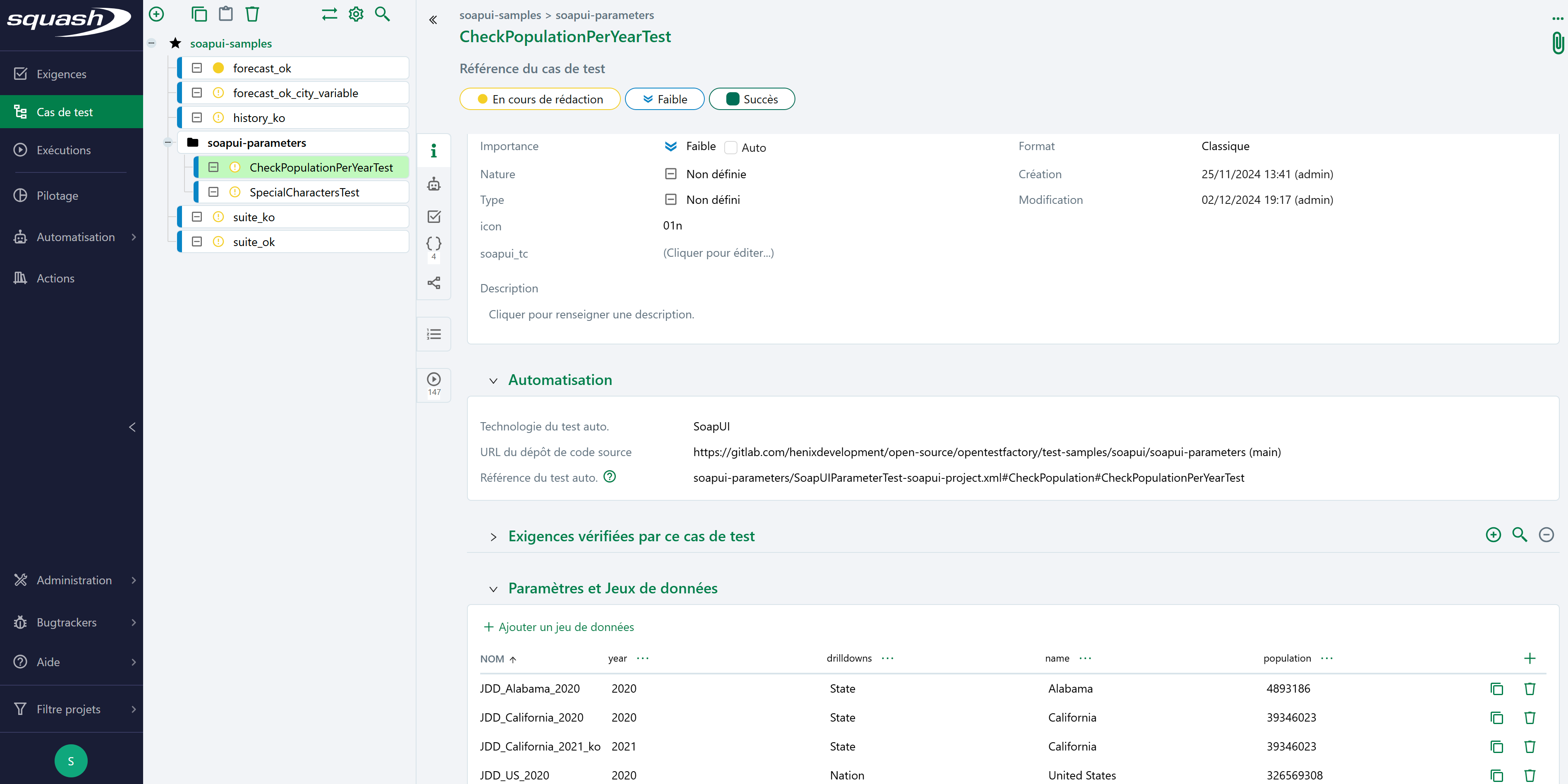 Exemple SoapUI