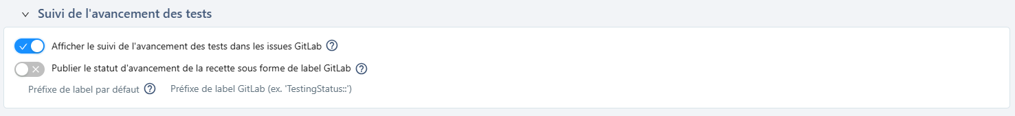 Champs de reporting SquashTM vers GitLab