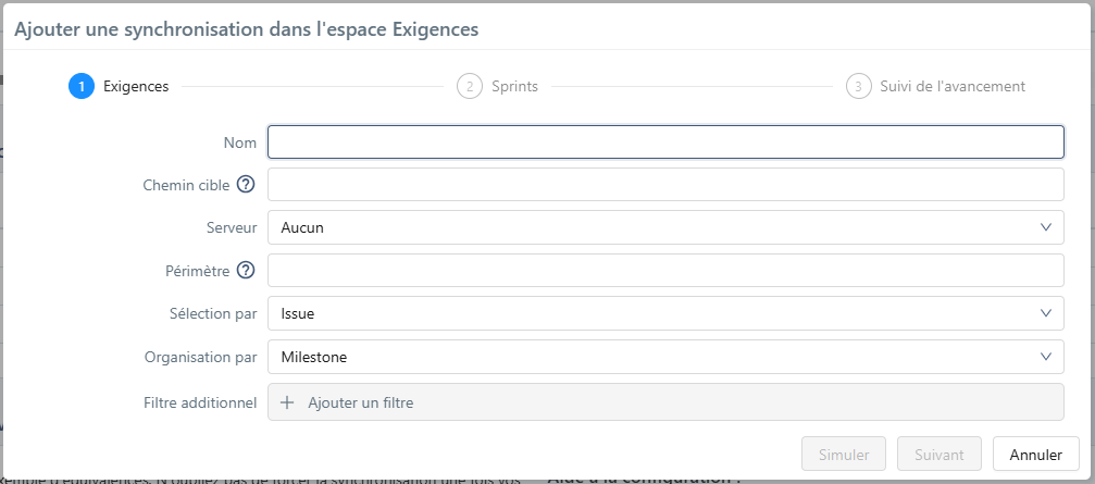 Ajout synchro - première étape