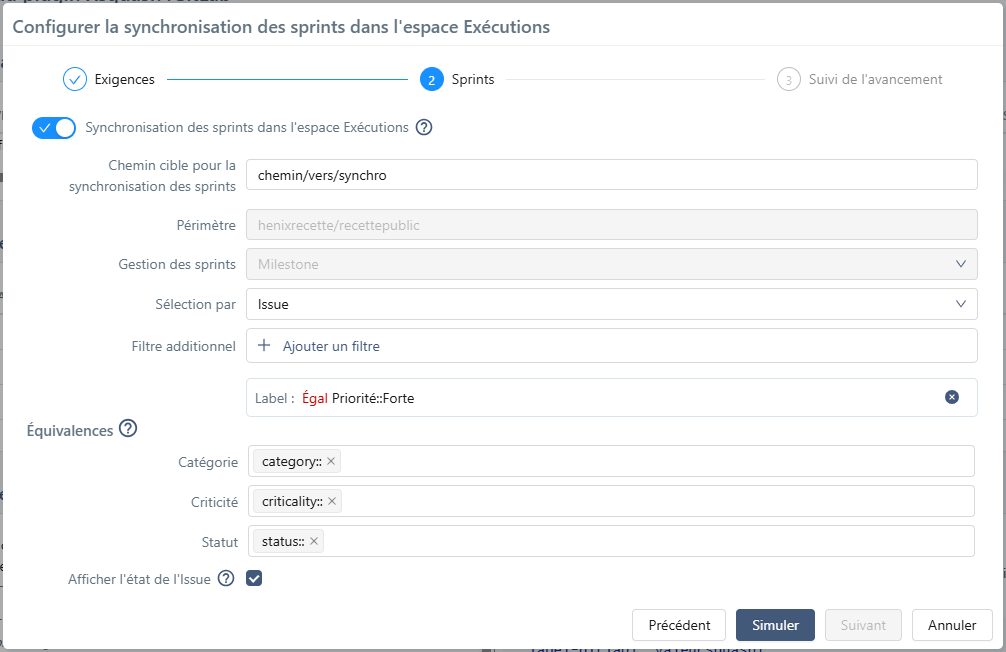 Ajout synchro - seconde étape