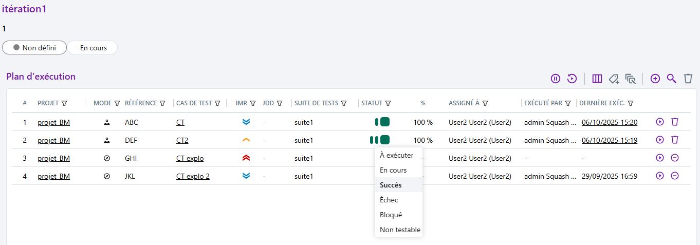 Exécution en mode fastpass