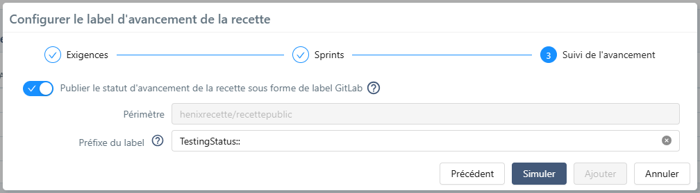 Ajout synchro - troisième étape