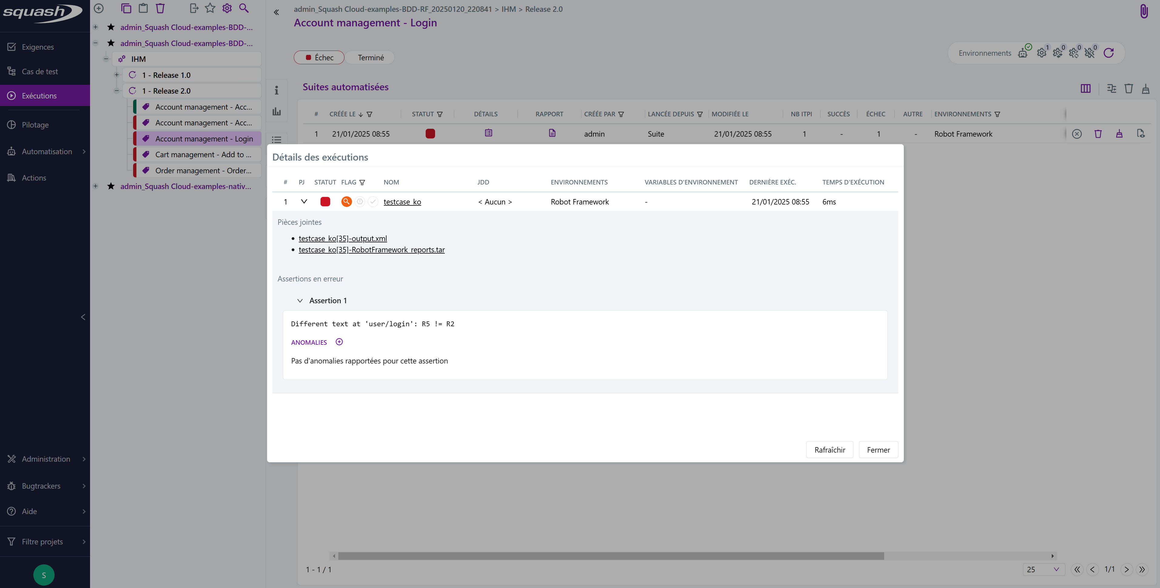 Indicateur "À analyser"