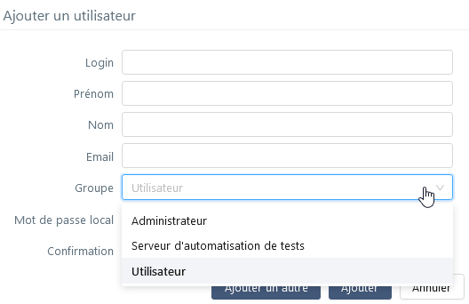 champ groupe popup admin