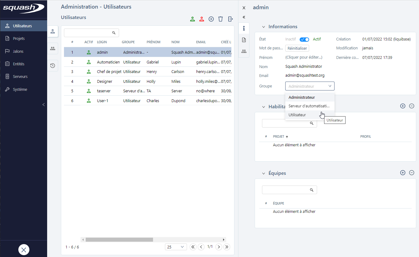 modifier champ utilisateur admin