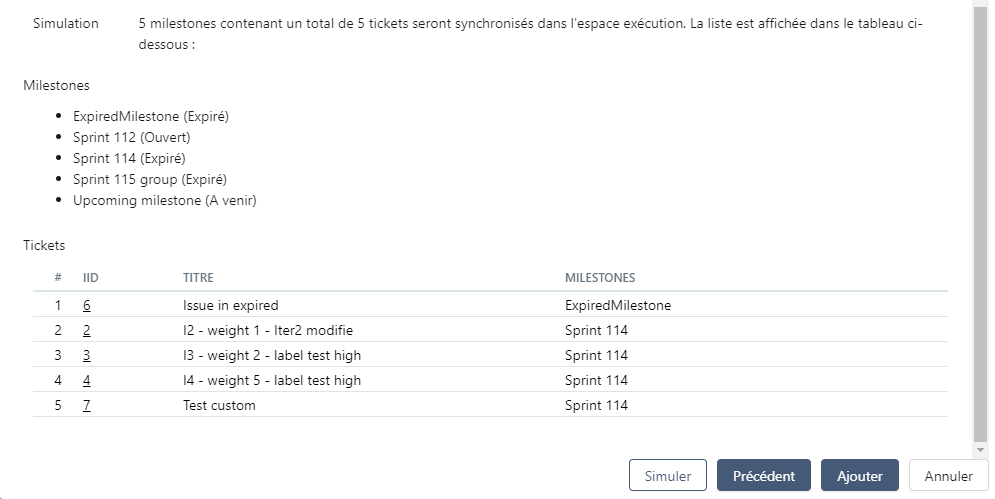 Simulation synchro - seconde étape