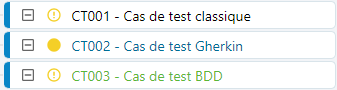 Formats Cas de test