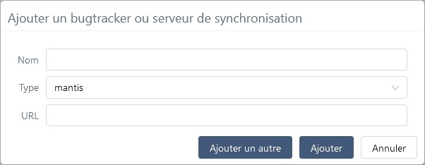 Pop-up création BT ou serveur de synchro